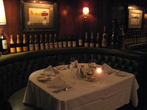 A table in the dining room of Nieuport 17 restaurant